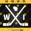 Vintage Wisconsin Ice Hockey Sticks State Outline Pullover Svg