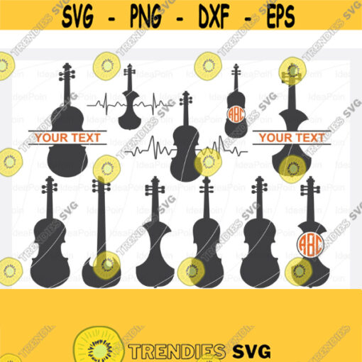 Violin SVG Bundle Violinist SVG Heartbeat Violin File Violin Silhouette Violin monogram svg Orchestra Instrument SVG Violin Dxf Png