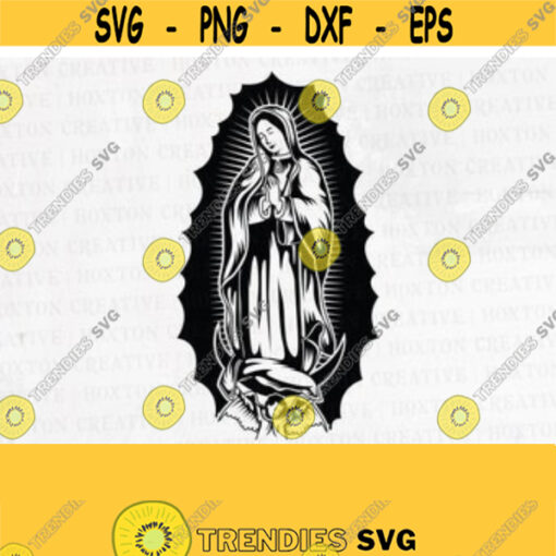 Virgin Mary Svg Mother Mary Illustration Mary Mother of God Christian Svg Church Svg Religious Svg Virgen De GuadalupeDesign 10