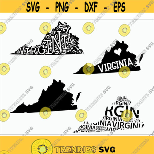 Virginia SVG Virginia clipart Virginia state svg Cricut printable silhouette vinyl decal vector files for cutting machines Design 209