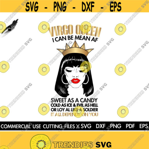 Virgo Queen SVG Virgo Svg Afro Queen Svg Birthday Queen Svg September Svg August Svg Zodiac Shirt Svg Cut File Silhouette Cricut Design 573