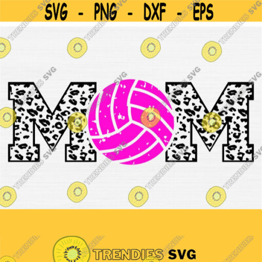 Volleyball Leopard Svg Mom Shirt Svg Volleyball Cricut Cut Silhouette File Distressed Grunge Vector Clipart Art Commercial Use Design 1214