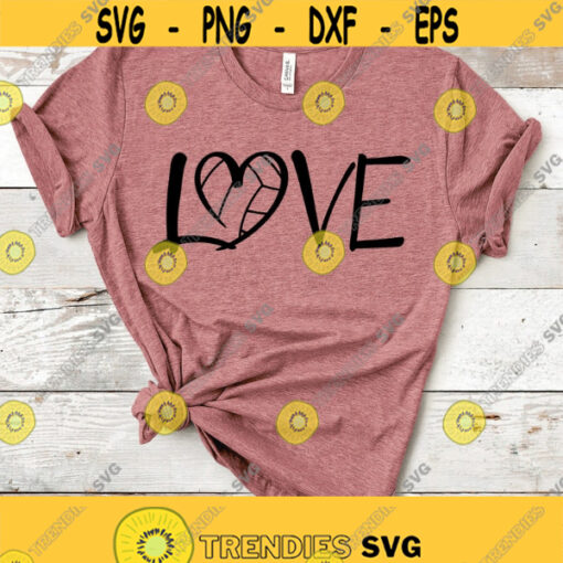 Volleyball Love SVG Volleyball Love Shirt SVG Volleyball Heart Shirt SVG Files Cricut Silhouette Instant Download Volleyball Mom Fan Svg Design 99