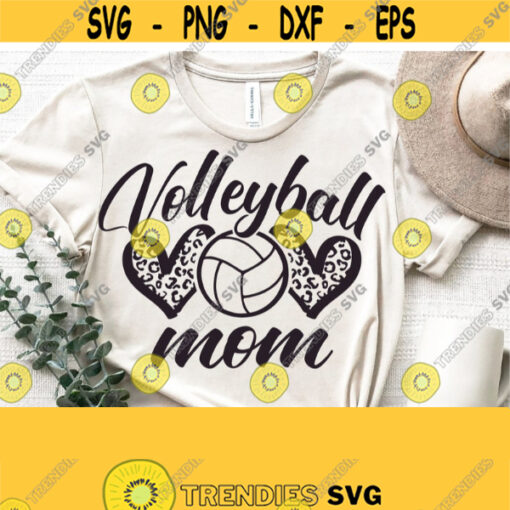 Volleyball Mom Svg Volleyball Mom Shirt Svg Leopard Heart Svg Files Cricut Cut File Volleyball SvgMom Iron On PngVolleyball Png Vector Design 1454