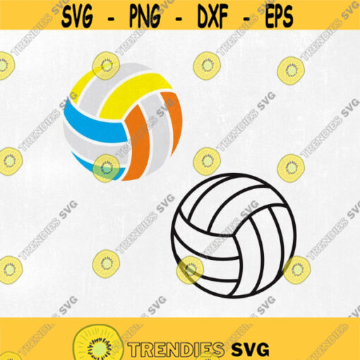 Volleyball SVG DXF Volleyball SVG for Cricut Silhouette Laser Cutter svg png jpg eps dxf studio.3 Clipart Instant Download. Design 181