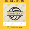Volleyball Split Monogram Frame Sports Design Svg Dxf Eps Cutting Template for Silhouette Cameo Cricut Sports monogram