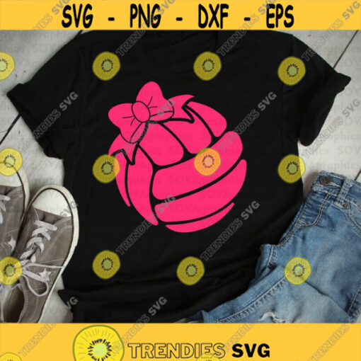 Volleyball svg Girl svg Pink ball svg dxf eps Bow svg Volleyball team svg Sport svg Shirt Clip art Cut File Cricut Silhouette Design 828.jpg
