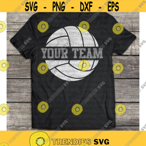 Volleyball svg Volleyball monogram svg dxf png eps Your team Sport svg Volleyball shirt Cut File Cricut Silhouette Iron on Decal Design 236.jpg