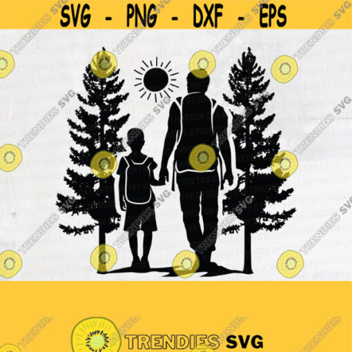 Walking Father And Son Svg Like Father Like Son Svg Daddy Son Svg Papa and Grandson Svg Daddy Svg Son Svg Silhouette Cut FileDesign 334