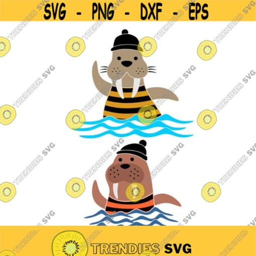 Walrus animal Cuttable Design SVG PNG DXF eps Designs Cameo File Silhouette Design 598