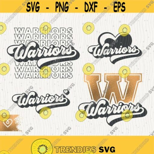 Warriors Svg School Spirit Bundle Svg Retro Design Warrior Pride Png Warriors Cheer Svg Baseball Warriors Mom Basketball Cricut Svg Cut File Design 643