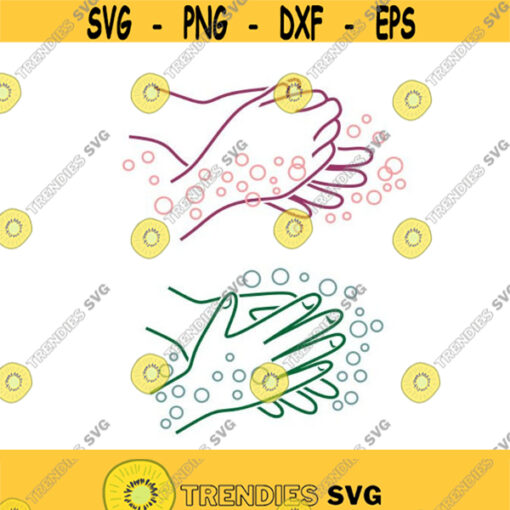 Wash Hands cuttable Design SVG PNG DXF eps Designs Cameo File Silhouette Design 392