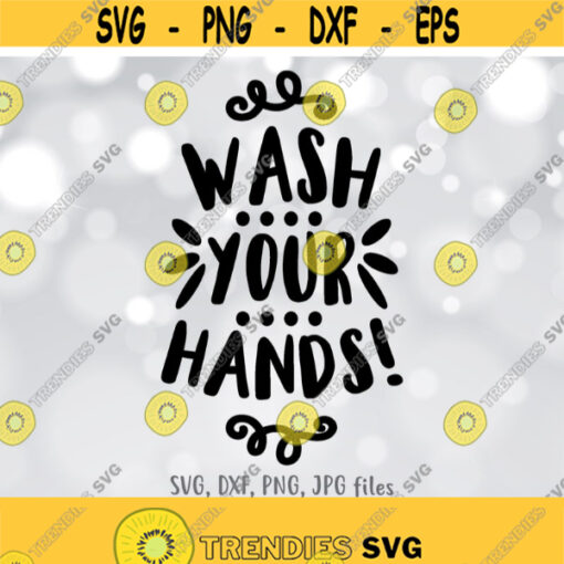 Wash Your Hands svg Bathroom svg Bathroom Sign svg Hand Wash Sign svg Kids Bathroom Sign Silhouette Cricut Cut file Design 880
