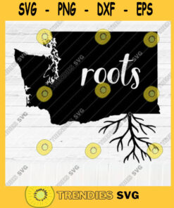 Washington Roots SVG File Home Native Map Vector SVG Design for Cutting Machine Cut Files for Cricut Silhouette Png Pdf Eps Dxf SVG