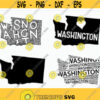 Washington SVG Washington clipart Washington state svg Cricut printable silhouette vinyl decal vector files for cutting machines Design 45