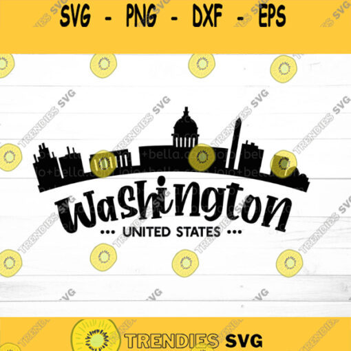 Washington Skyline Svg Washington Svg USA Svg Patriot svg America Svg Svg Files for Cricut Sublimation Designs Downloads