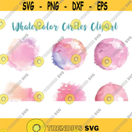Watercolor Circles Clipart Watercolor Splashes Clip art Pink pink Watercolor watercolor brush watercolour clipart PNG files
