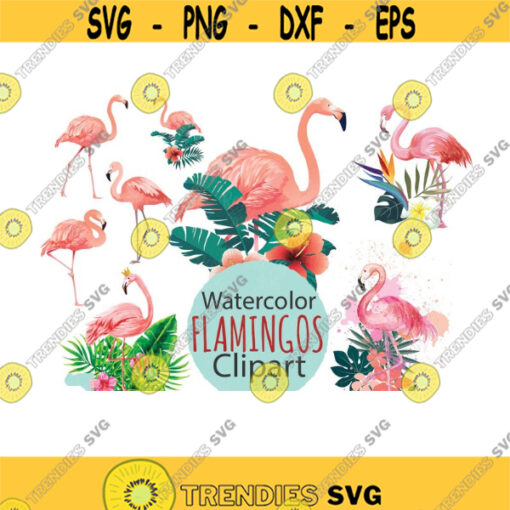 Watercolor Flamingo Clipart Flamingo clipart Flamingo png file summer clipart Beach Vacation Invitation Watercolors Hand Painted