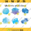 Watercolor Splashes ClipArt Blue Blue watercolor splas brush clipart brush png watercolour clipart PNG files