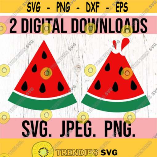 Watermelon Slice Clipart SVG Watermelon SVG Summer Fruit png Digital Download Bitten Watermelon svg Silouette Cricut Cut File Design 956