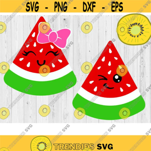 Watermelon Slice Svg Cute Watermelon Svg Watermelon Svg Kawaii Watermelon Svg Summer Clip Art svg dxf png eps Cut files Design 550 .jpg