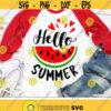 Watermelon Svg Hello Summer Svg Summer Cut Files Vacation Svg Dxf Eps Png Beach Clipart Kids Shirt Design Woman Svg Silhouette Cricut Design 2357 .jpg