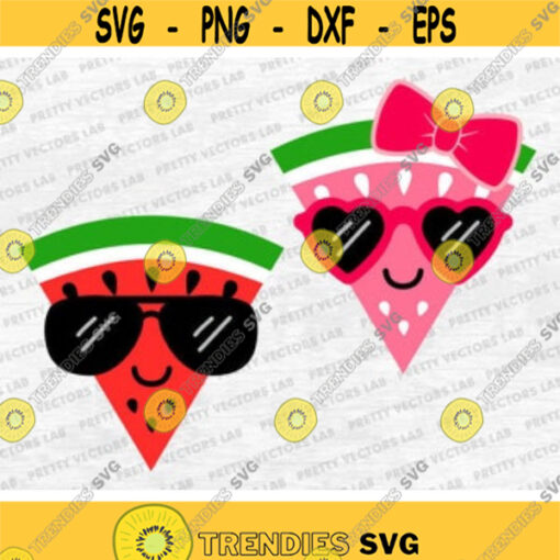 Watermelon Svg Kawaii Watermelons Svg Cute Watermelon with Sunglasses Svg Dxf Eps Boy Girl Svg Summer Svg Silhouette Cricut Cut Files Design 247 .jpg