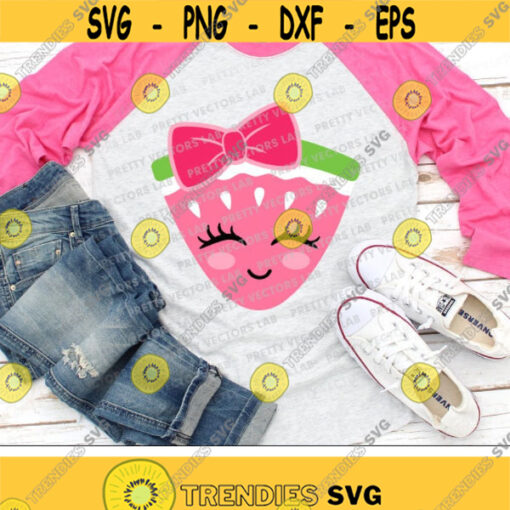 Watermelon Svg Watermelon Monogram Svg Kawaii Svg Summer Svg Girls Svg Watermelon with Bow Svg Dxf Eps Silhouette Cricut Cut Files Design 1242 .jpg