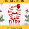 We All Meow Down Here Clown Cat Kitten Svg Cat Halloween Svg Love Cat Kitten Svg Meow Meow Meow Svg