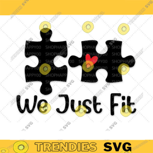 We Just Fit SVG Matching Shirts Svg His and Hers Svg Couple shirts svg Mr and Mrs svg Puzzle svg Png SVG Cut Files For Cricut 321 copy