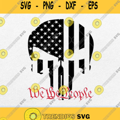 We The People Punisher Skull Svg Png