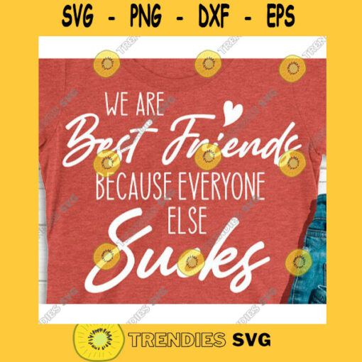 We are best friends because everyone else sucks svgUnbiological sisters svgSisters svgBest friend svgMatching shirts svg
