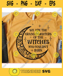We are the granddaughters of the witches you couldnt burn svgFall shirt svgAutumn cut fileHalloween svg for cricutFall quote svg