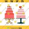 Wedding Cake Cuttable Design SVG PNG DXF eps Designs Cameo File Silhouette Design 1699