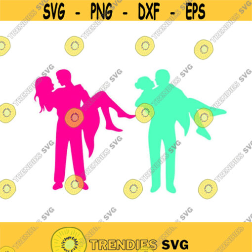 Wedding Couple Cuttable SVG PNG DXF eps Designs Cameo File Silhouette Design 1632