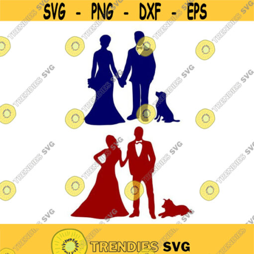 Wedding Dog Groom Cuttable Design SVG PNG DXF eps Designs Cameo File Silhouette Design 853