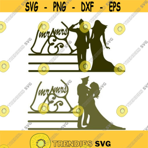 Wedding Military Cuttable SVG PNG DXF eps Designs Cameo File Silhouette Design 388