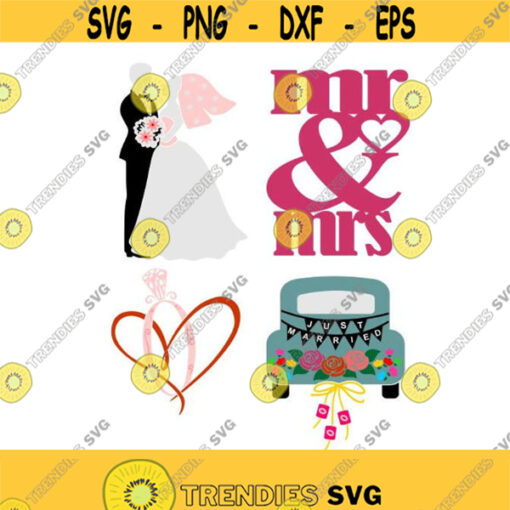 Wedding Pack Cuttable SVG PNG DXF eps Designs Cameo File Silhouette Design 1296