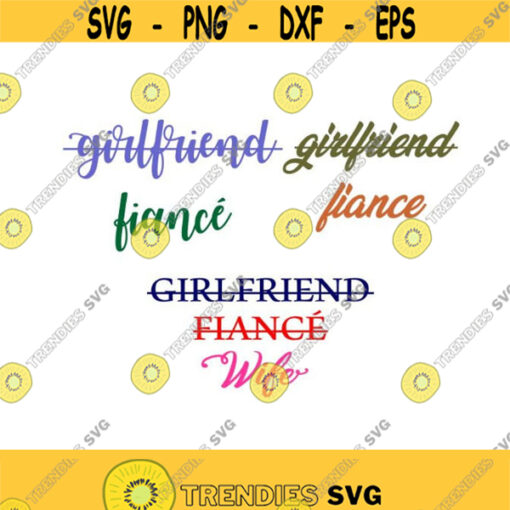 Wedding wife Bride Fiance Cuttable SVG PNG DXF eps Designs Cameo File Silhouette Design 1939