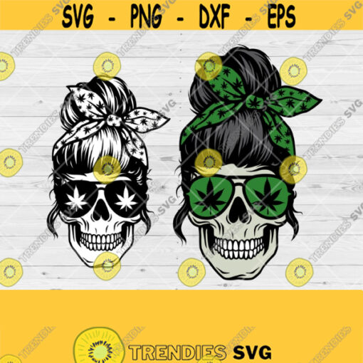 Weed Mom Skull Svg Messy Bun Skull Svg Momlife Skull Svg Mom Life Svg Weed Svg Rolling Tray Svg Silhouette Cameo Cutting FIles