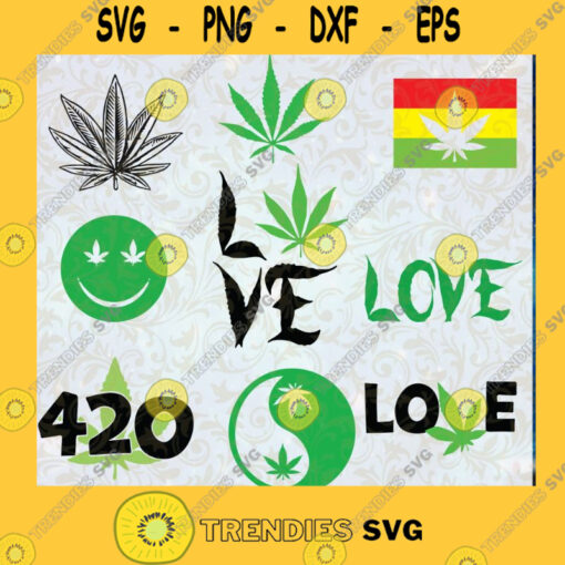 Weed svg bundle 420 cannabis svg designs for cricut and silhouette stoner digital clipart vinyl cut file