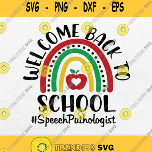 Welcome Back To School Rainbow Svg
