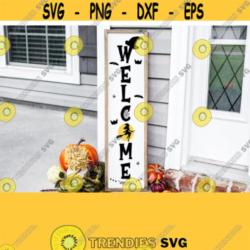 Welcome Halloween Countdown Tall Sign SVG Front Porch Sign Halloween Sign Halloween Decor SVG Halloween Sign Design Svg Design 445