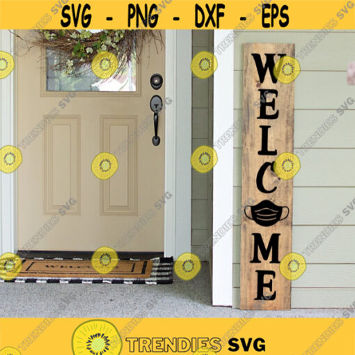 Welcome Porch Sign Svg Christmas Svg Christmas Porch Sign Vertical Sign Svg Winter Welcome to our Home Svg Files for Cricut Png