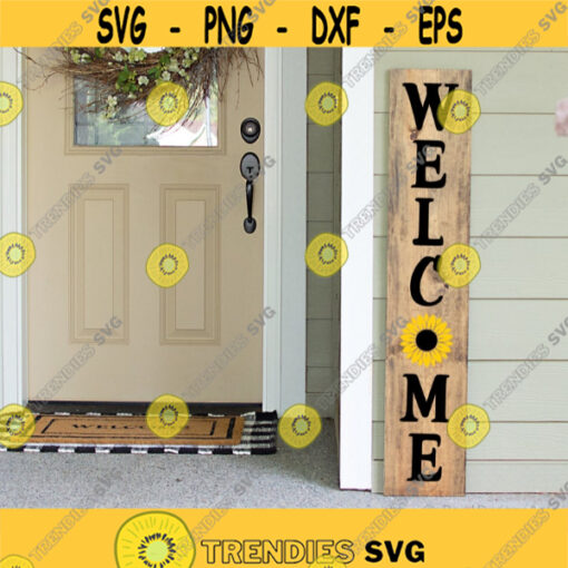 Welcome Porch Sign Svg Hello Fall Svg Vertical Sign Svg Autumn Welcome to our Home Svg Pumpkin Patch Svg Cut Files for Cricut Png