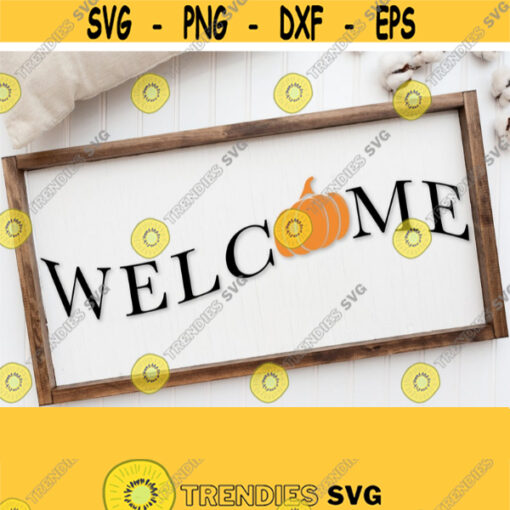 Welcome Pumpkin Sign Svg Welcome Sign Svg Hello Pumpkin Svg Fall Door Decor Svg Cut File Fall Svg Porch Sign SvgPngEpsDxf Download Design 339