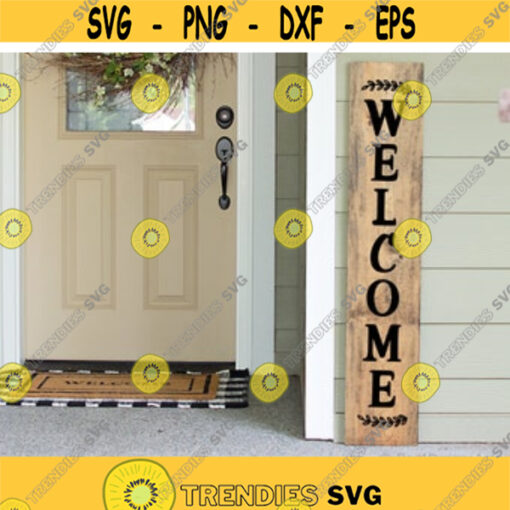 Welcome Svg Teacher Porch Sign Svg Welcome Porch Sign Welcome Fall Svg Vertical Sign Svg Pumpkin Patch Svg Files for Cricut Png