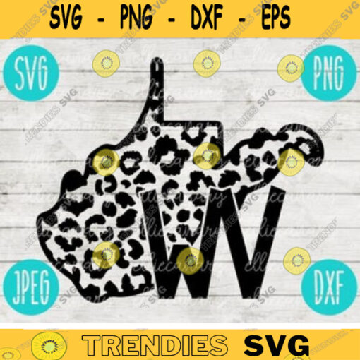 West Virginia WV SVG State Leopard Cheetah Print svg png jpeg dxf Small Business Use Vinyl Cut File 132