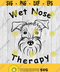 Wet Nose Therapy Therapy Dog svg png ai eps dxf DIGITAL FILES for Cricut CNC and other cut or print projects Design 211
