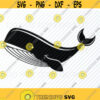 Whale Svg Files For Cricut Sperm whale Silhouette Mammal Clipart Ocean svg Stencil SVG Eps Png Dxf Clip Art marine life svg Design 380